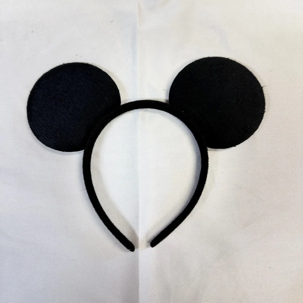Mickey &‎ Minnie Mouse Ear Headbands 2 Piece Set Black Ears Red Bow